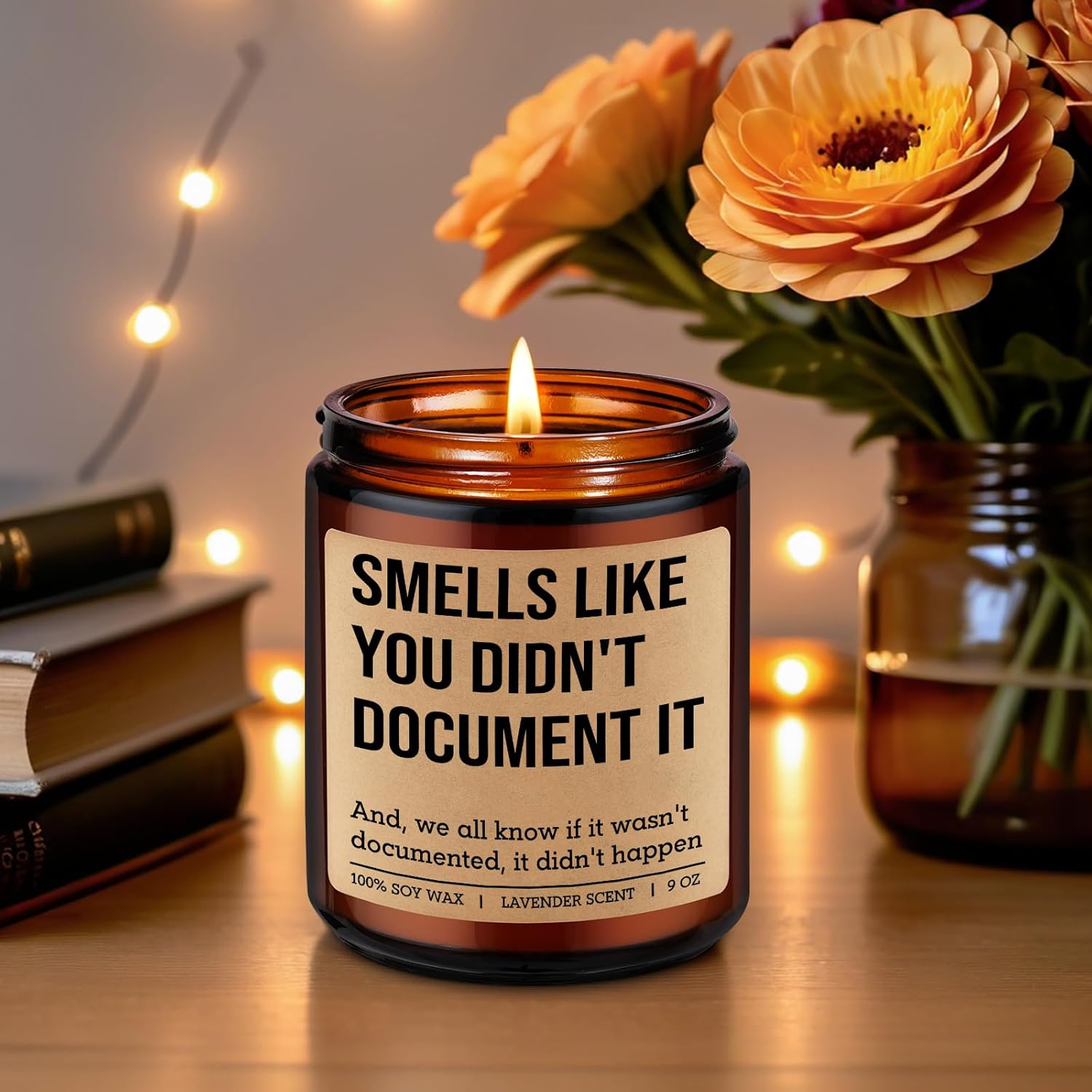 Candles - Hr Human Resources, Funny Office Gifts For Coworkers, Boss Gifts For Women, Men - Valentines Day, Birthday, Work Present For Coworker, Boss Lady, Employee, Manager, Social Worker, Nurse
