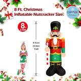 Christmas Inflatable Nutcracker Giant Lighted Interior Inflatable Christmas Decoration With Built In Fan And Anchor Rope
