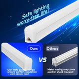 6 Pack 4FT LED Shop Lights 30W 4500LM Tunable Garage Ceiling Lighting for Workshop Warehouse Basement