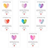 8 Pcs Pocket Hug Resin Heart With Greeting Cards Thinking Of You Gifts, Long Distance Relationship Gifts I Love You For Him Her, Pocket Hugs For Friend Boyfriend Girlfriend Family
