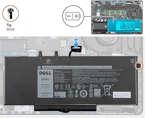 DELL 3HWPP 76V 68Wh 4Cell Laptop Battery Replacement for Latitude Precision Inspiron