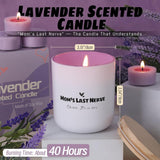 Mother'S Day Gifts For Her Lavender Scented Candle 8Oz, Soy Wax Jar Candles With Cotton Wick, Long Lasting Home Fragrance, Funny Gift Candle Birthday Gifts For Mom