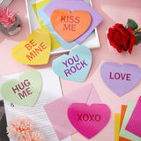 32 Pack Candy Heart Greeting Cards Conversation Heart Note Cards With Stickers Envelopes Colorful Blank Cards For Valentine'S Day Wedding Party Supplies, 4 X 4.9 Inch