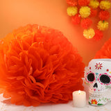 12 Pcs 20 Inches Jumbo Paper Marigold Flowers Heads For Mexican Day Of The Dead Dia De Los Muertos Decor The Day Of The Dead Ofrenda Altar Party Decoration Halloween Diwali Indian Wedding