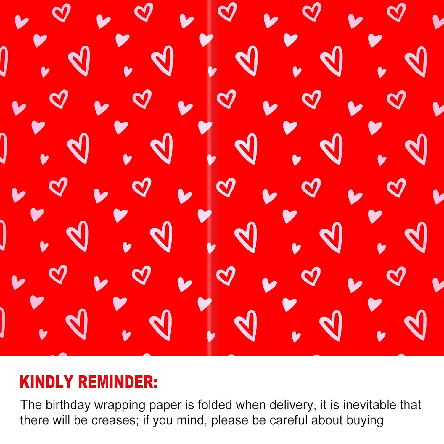6 Sheets Valentine'S Day Heart Gift Wrapping Paper, White And Red Heart Birthday Wrapping Paper(White And Red)