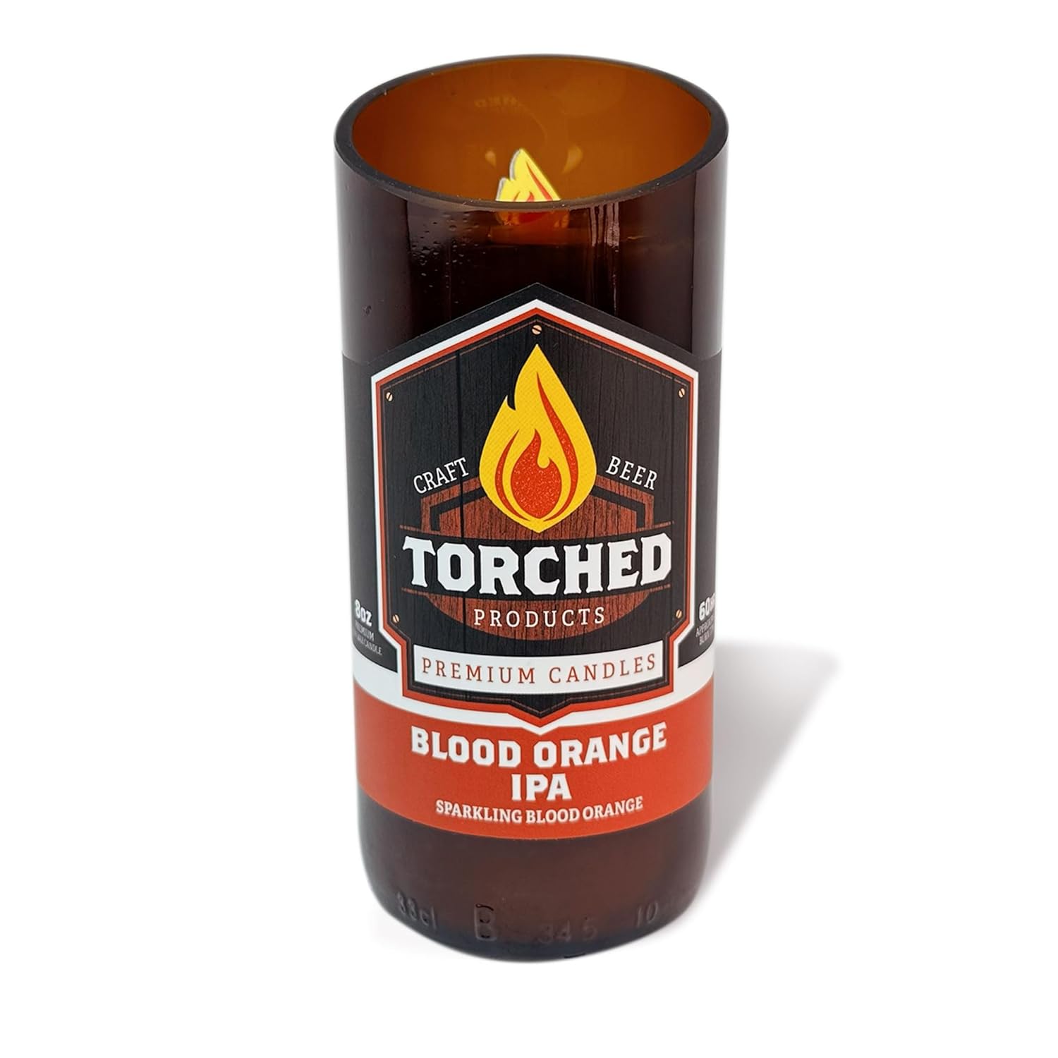 Beer Scented Candles | Natural Soy Wax Candle | Blood Orange Ipa Scent 8 Oz | Makes A Great Gift For Men, Beer Lovers, And Collectors | Bar Man-Cave Decor And Accessories