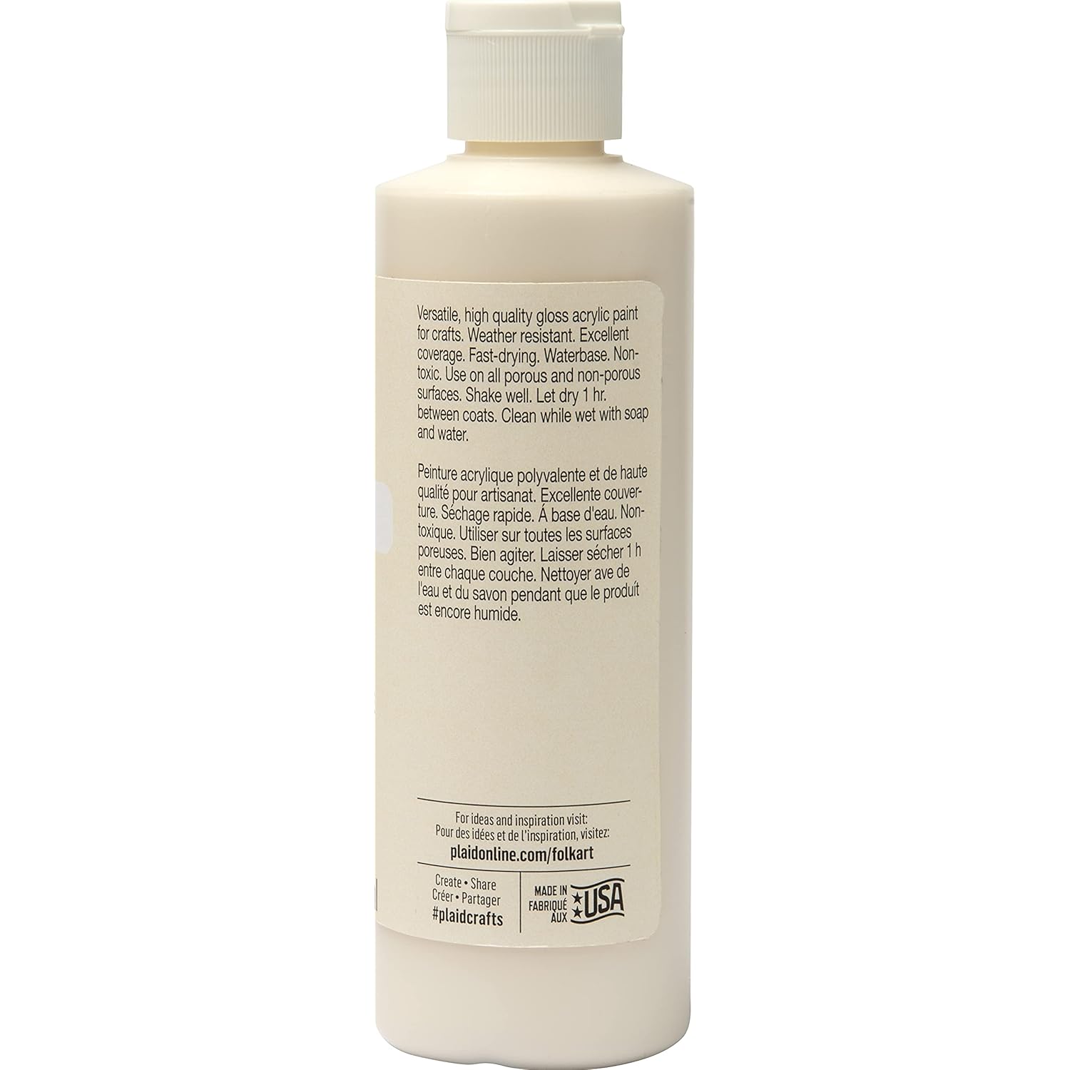 Apple Barrel, Antique White, Acrylic Craft Paint, Gloss Finish, 8 fl oz