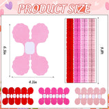 16Pcs Valentine'S Day Party Decoration Four-Leaf Clover Hanging Banner Red Pink Paper Streamers Garland For Wedding Anniversary Home Wall Window Backdrop