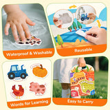 Reusable Sticker Book Set (3-Pack): Farm, Pizza-Making, Weather - 90 Pcs Stickers For Toddlers, Kids Sticker Activity Book, Road Trip Travel Toys, Birthday Gifts For Boys And Girls
