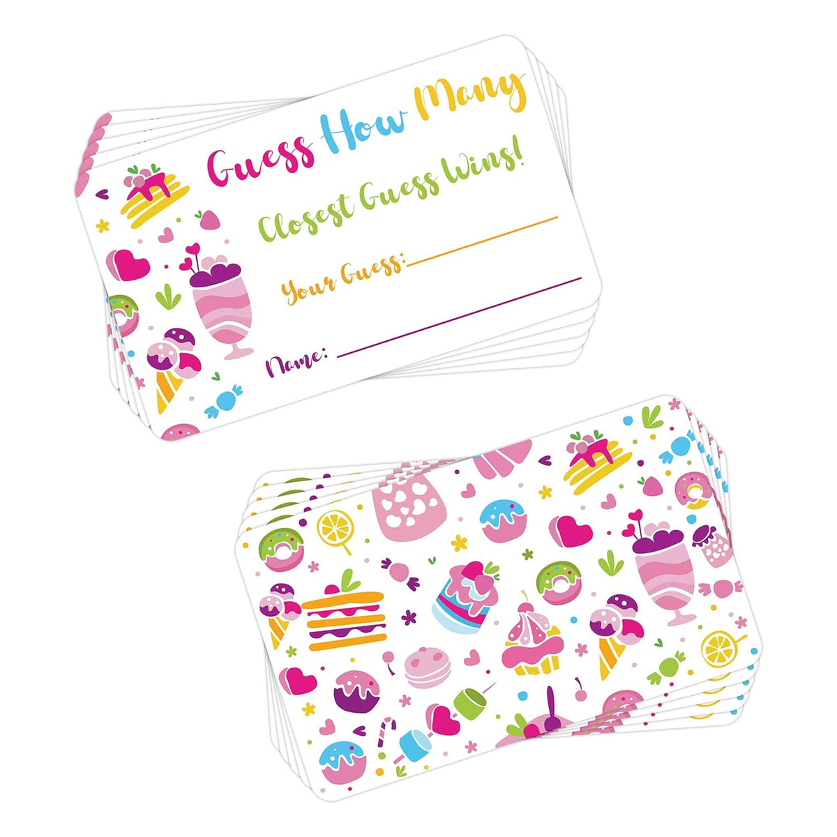 240 Pcs Candy Guessing Game Cards How Many In The Jar For Bridal Baby Shower Party Collection Birthday Gender Reveal Activities And Decorations 3.54 X 2 Inch