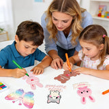 36 Pack Valentines Day Cards For Kids School – Adorable Die-Cut Animal & Food Classroom Valentines With Pink Envelopes & Stickers, 9 Cute Designs For Boys, Girls & Teachers