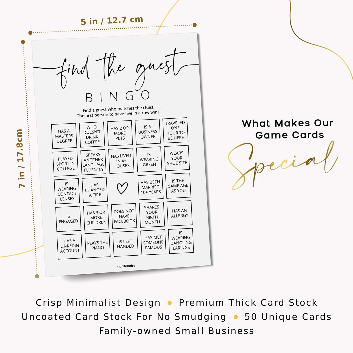 Find The Guest Bingo Game Cards, Baby Shower Bingo Game, Bridal Shower Games, 50 Unique Cards, Minimalist