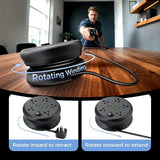 Retractable Travel Power Strip 5 Outlets 2 USB 2 USB C 6.56FT Cord
