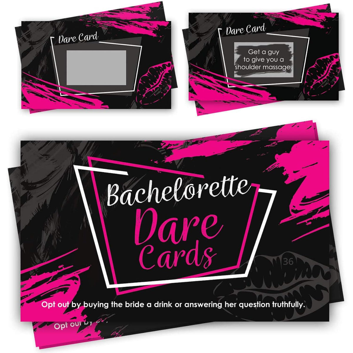 Bachelorette Party Scratch Off Dare Cards Games - 52 Funny & Naughty Dares Cards As Ultimate Bachelorette Party Supplies & Decorations