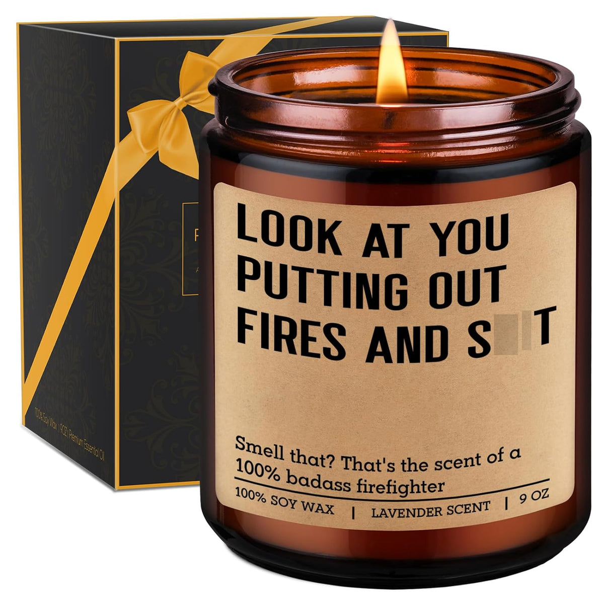 Candles - Firefighter Gifts For Men, Women - Fireman, Firefighter Graduation Gifts, Fire Fighter Accessory - Funny Appreciation, Valentines Day, Birthday Present For Fire Department, Firemen, Him