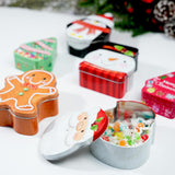 6 Pcs Christmas Cookie Tins With Lids Christmas Containers Santa Snowman Gingerbread Penguin Christmas Tree Metal Cookie Jar Xmas Cookie Boxes For Storing Candy Chocolate Biscuits Holiday Gifts