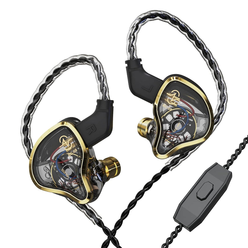 Ccz Warrior In Ears Monitors Wired Earbuds With 3Ba 1Dd Hybrid Drivers, Noise