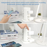 Vertical Surge Protector Tower Power Strip 8 Outlets 5 USB 15FT Cord