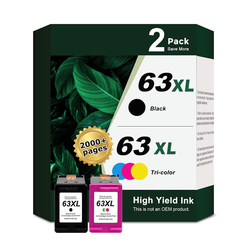 63XL Ink Combo (Black & Color) for 3830, 4650, 4520, 1112 Printers