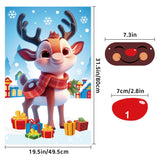 Pin The Nose On The Reindeer, Cute Christmas Pin The Nose On Rudolph Game Holiday Games For Kids Winter Party Game With Blindfold