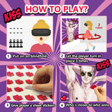 Bridal Shower Bachelorette Party Games, Pin The Kiss On The Lips Game Bridal Shower Wedding Engagement Party Games Girls Night - For 56 Guests