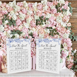 Find The Guest Bingo Bridal Shower Game-Set Of 30, Blue Floral Bridal Shower Cards, Something Blue Before I Do Decorations, Wedding Party Game Cards For Guests, Bridal Shower Ideas-Hlyxb03