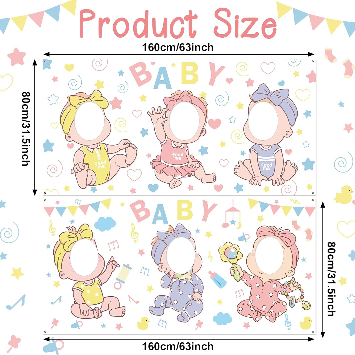 Baby Shower Games Backdrop Feed Me Baby Shower Game Party Background Who Is The Babys Daddy Games Banner Funny Bridal Party Activities Photo Booth Props For Newborn Gender Reveal Party Favor Supplies