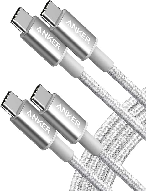 2 Pack USB C to USB C Fast Charging Cable 60W 6FT Type C Charger for iPhone 17 iPad Silver
