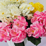 Artificial Flowers For Outdoor Spring Summer Decoration,6 Bundles Fake Silk Geraniums Flowers Faux Flowers Plants Uv Resistant For Garden Home Planter Windows Yard Table Centerpiece