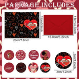 Valentines Day Cards Gifts - 32 Pack African American Valentine'S Day Greeting Cards With Envelopes And Stickers, Black Valentine Love Heart Supplies Gifts For Family Friends Coworkers (Blank Inside)