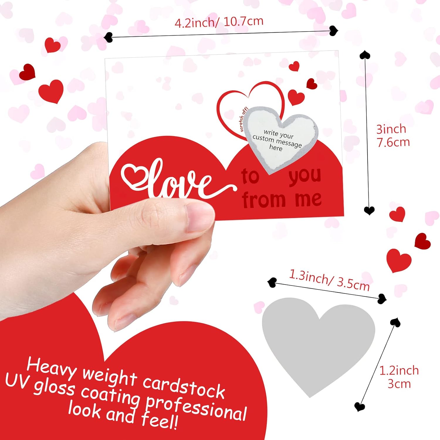 50 Pieces Valentine'S Day Scratch Off Love Cards Love Theme Scratch Off Cards Valentine'S Day Naughty Nice Diy Kit, Romantic Greeting Card For Boyfriend Girlfriend Anniversary With Envelope