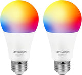Smart+ Bluetooth Mesh A19 LED Light Bulbs 2 Pack 60W Equivalent Color Changing Dimmable Alexa Compatible