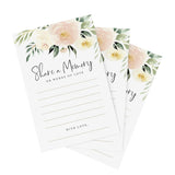 Share A Memory Cards, 50 Pack Of Blush Floral 4X6 Cards For Weddings, Showers, Birthdays, Celebration Of Life, Funeral, Retirement, Going Away, Graduation Memories - Made In The Usa