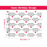Funny Birthday Wrapping Paper Roll - Mini Roll - 17 Inch X 16.5 Feet - Happy Birthday From The Best Decision You Ever Made Lettering With Red Love Design