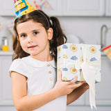 Sun Baby Shower Wrapping Paper For Kids Boys Girls - Happy Weather Gift Wrap With Sun Smile And Cloud Design For Birthday, Baby Shower Kids Party - 28×40 Inches, 4 Jumbo Folded Sheets