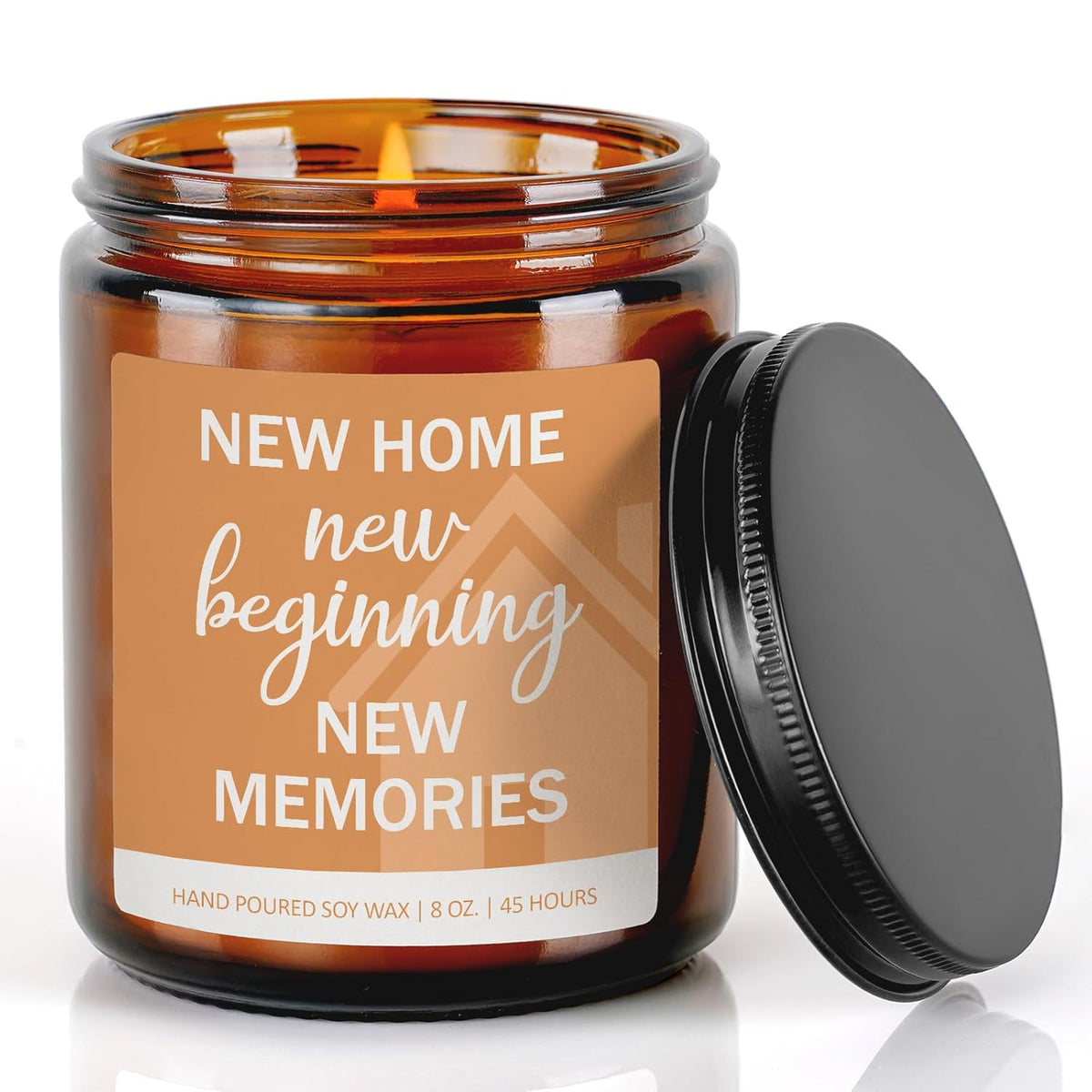 New Home Candle House Warming Gifts New House Essentials For Homeowner First Apartment Presents, Closing Gifts For Home Buyers, 8 Oz Lavender Soy Wax Candle