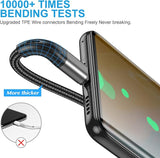 3 Pack USB A to USB C Cable 10FT 3A Fast Charging Braided Cord for Samsung Galaxy Google Pixel LG Motorola USB C Devices