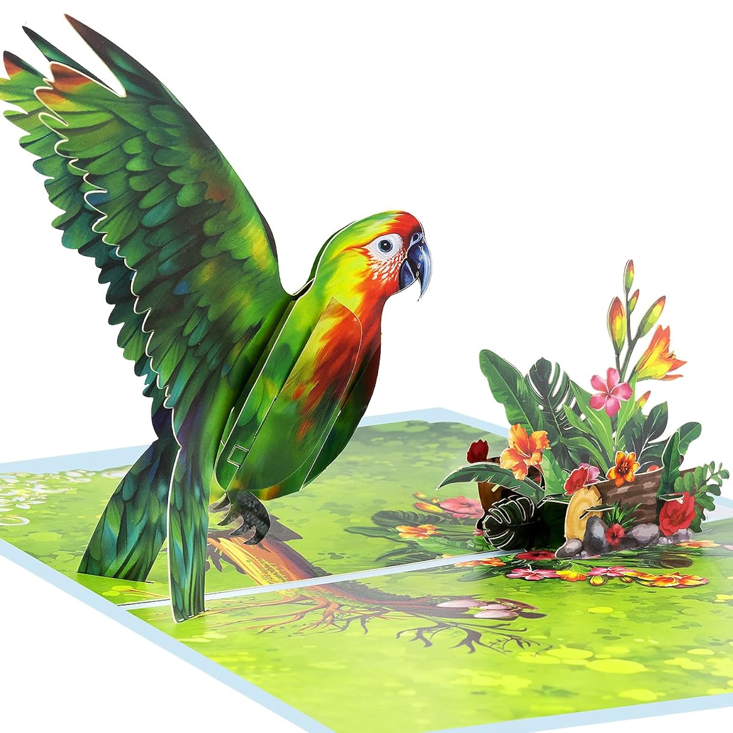 Parrot Birthday Pop Up Card, Happy Mother'S Day Cards, For Women, Mom, Wife, Daughter, Grandma, Includes Envelope.