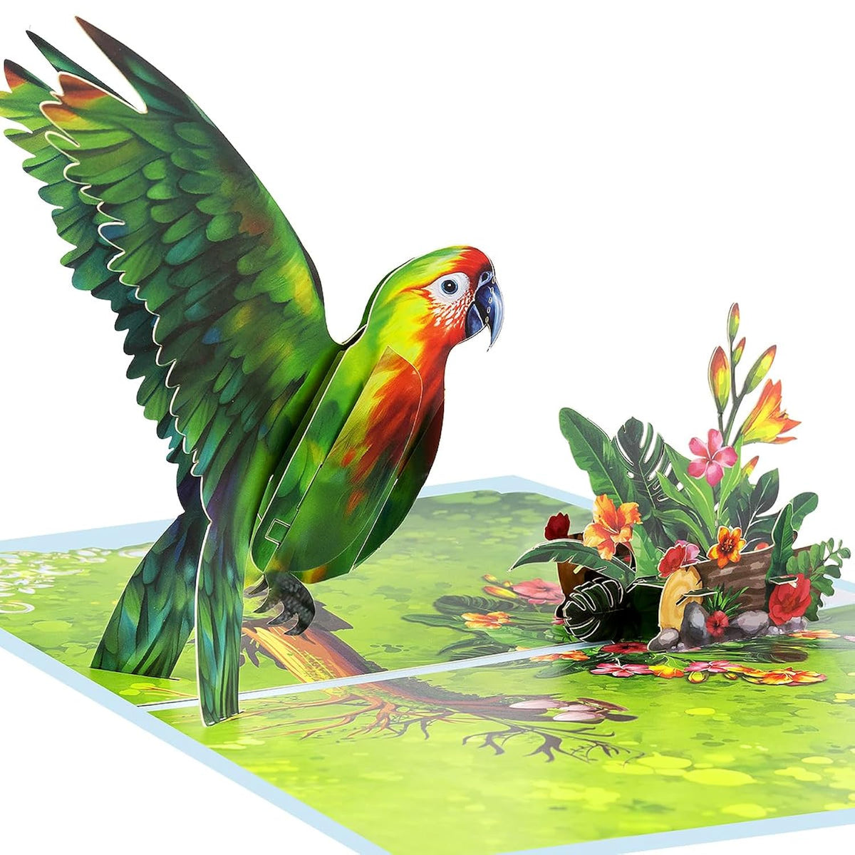 Parrot Birthday Pop Up Card, Happy Mother'S Day Cards, For Women, Mom, Wife, Daughter, Grandma, Includes Envelope.