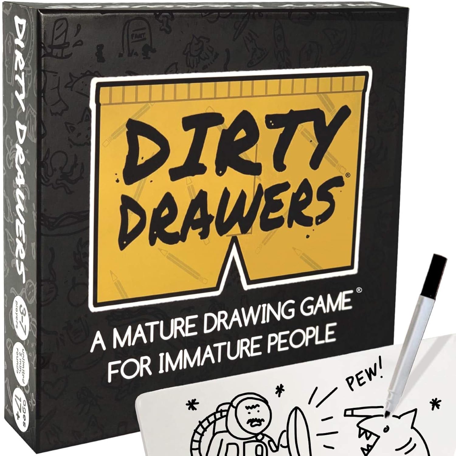 Hilarious Uncensored Adult Party Game | Fun Drawing Game For Terrible Artists, Fun Game Nights, Bachelorette Parties & Inappropriate Friends | Nsfw Card Game For Adult Groups 17+