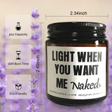 Funny Birthday Candle Gifts For Men Husband Boyfriend From Wife Girlfriend,Valentines Day Gifts Jar Candles For Him-Lavender Scent