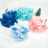 6Pcs Artificial Hydrangea Flower Heads,Stemless Faux Hydrangea Flowers For Home Decor, Fake Flower Heads For Diy Wedding Table Garden Party Decor (Yellow)