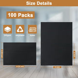 100 Packs Blank Black Note Cards And Envelopes 4 X 6 Heavyweight Folded Cardstock And A4 Envelopes Printable Self Seal For Birthday, Thank You Cards, Wedding Invitations, Baby Showers