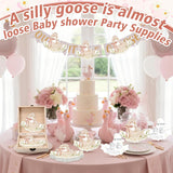 50 Pcs Double Side Goose Baby Predictions & Advice Cards A New Silly Goose Is Almost On The Loose For New Parents Baby Shower Games With Cards Wooden Keepsake Box For Wishes Decorations