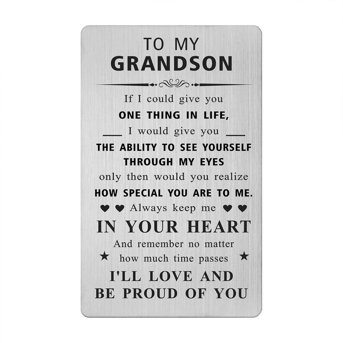 Grandson Valentines Day Card, Gifts For Grandson Birthday Wedding Easter Father'S Day Card