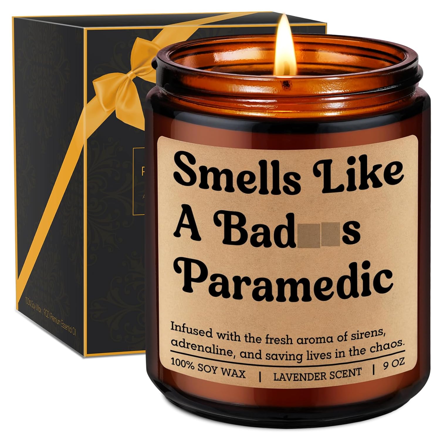Candle, Paramedic Gifts For Men Women, Ems Paramedic Accessories, Funny Cool School Graduation Birthday Valentines Idea For First Responder, Emergency Medical Technician, New Graduate, Student