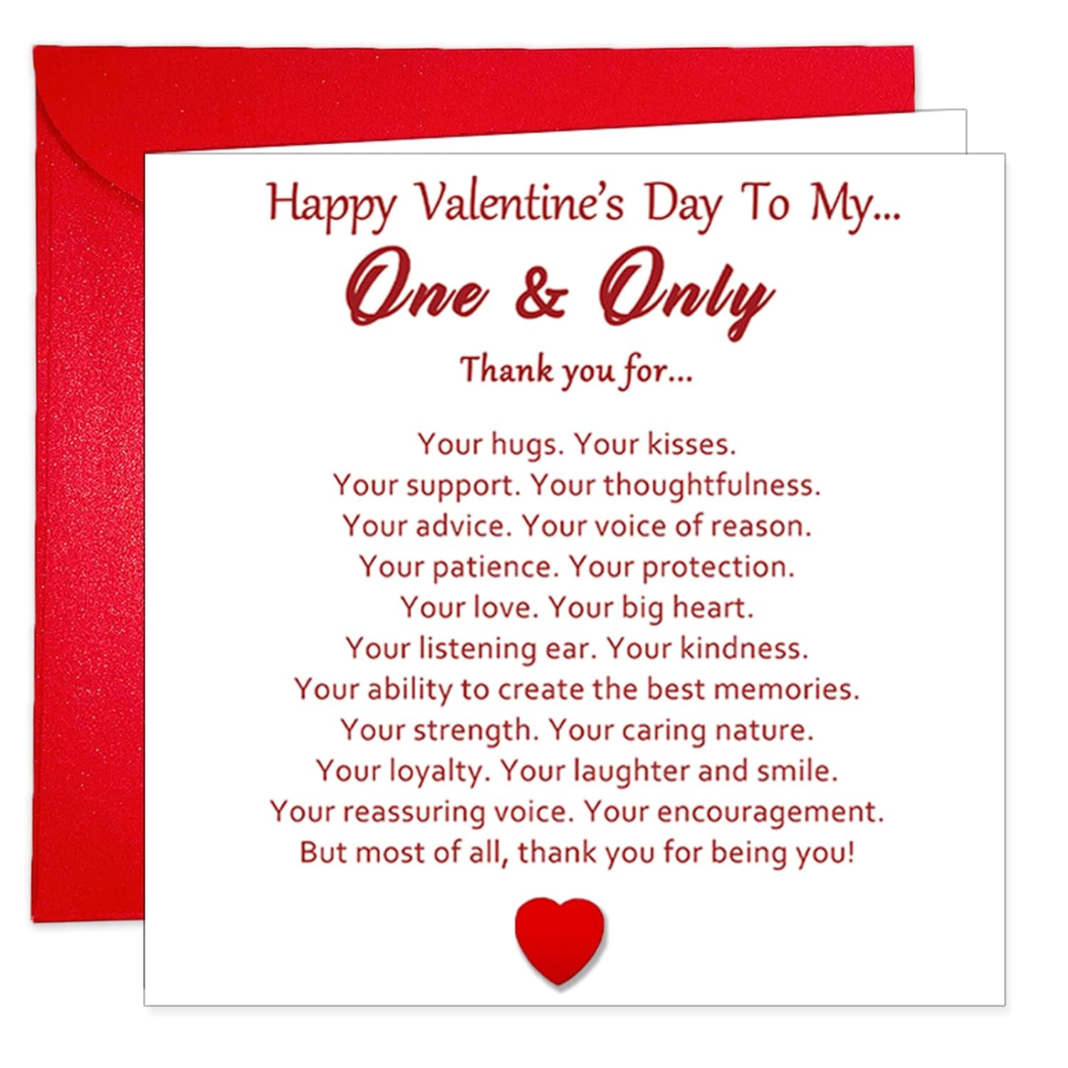 Special Happy Valentine’S Day Card, Valentine’S Day Card For Him Her Boyfriend Girlfriend, Happy Valentine’S Day To My One And Only