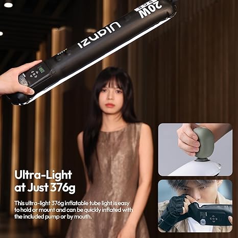 UA20C RGB Inflatable Tube Light 20W Cordless Magnetic LED Video Fill Light with 1/4 Mount