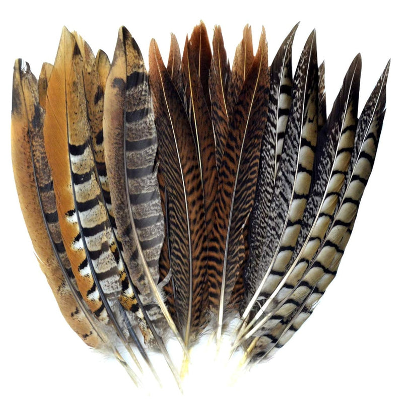 21 Pcs 20-25Cm Natural Pheasant Feathers For Diy Craft Wedding Home Party Deco