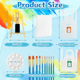 90 Pcs Painting Kits For Adults With 6 Easels+6 Canvases+12 Aprons+60 Brushes+6 Palettes Value Painting Supplies For Sip And Paint/Painting Party Date Night Painting Set For Kids,Students, Beginner